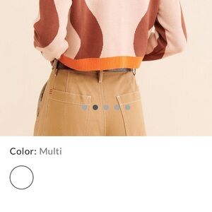 Free People Brown and Cream Sweater